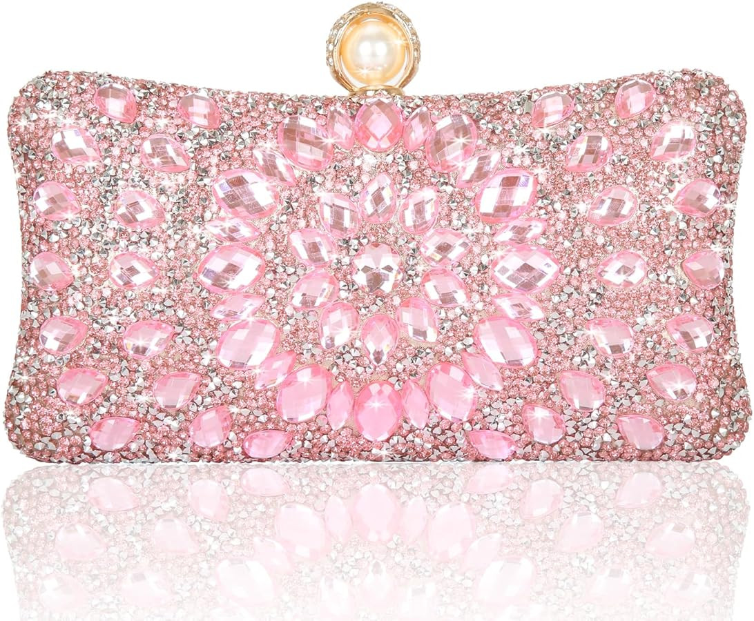 Women's Evening Bags Sparkly Rhinestone Clutch Purses Luxury Handbags | Amazon (US)