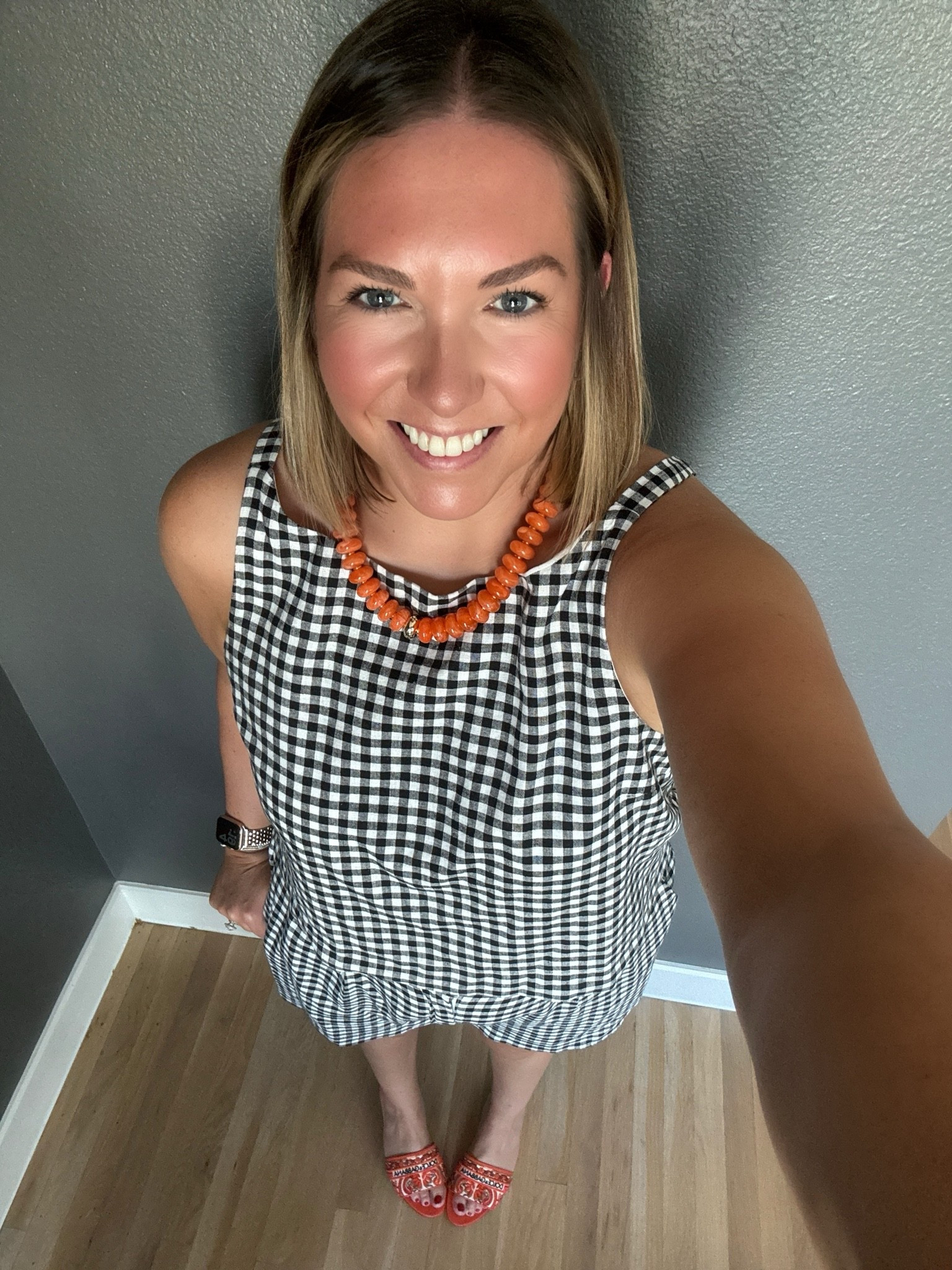 Met some friends for dinner and I love a linen matching set for  summer. Shorts are more comfortable than a dress sometimes and a set always feels pulled together. Added my slides from our Italy trip and necklace to pull it together.

#LTKootd #LTKMidsize #LTKSeasonal
