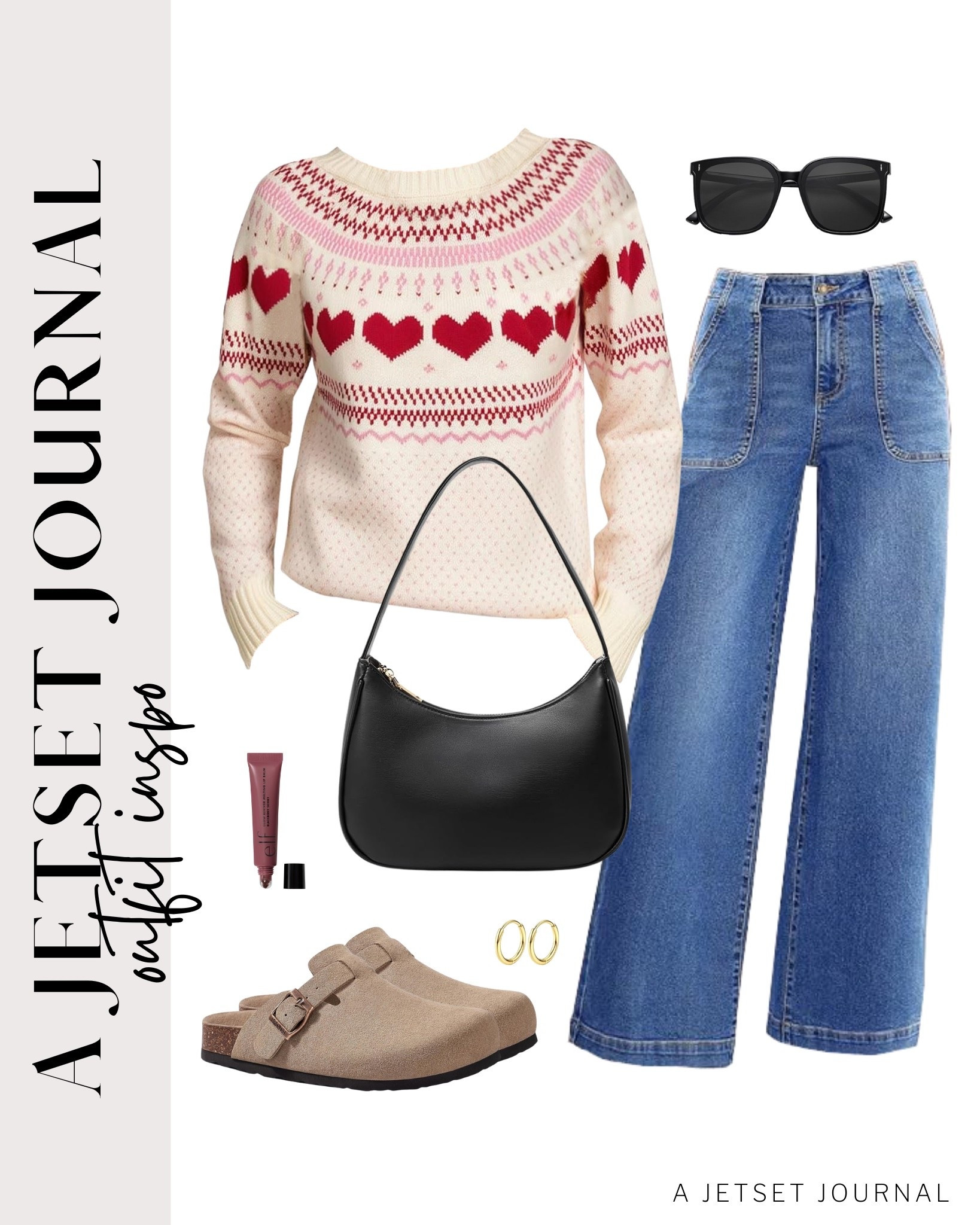 Here's a cute Valentine's Day outfit idea without trying too hard!
heart sweater, cute hobo bag, elf lip balm, vday outfit, galentine's outfit idea, casual look, vacation style, winter to spring style, makeup must have, beauty favorite, winter to spring outfit, functional bag, amazon fashion, affordable style

#LTKU #LTKSeasonal #LTKBeauty