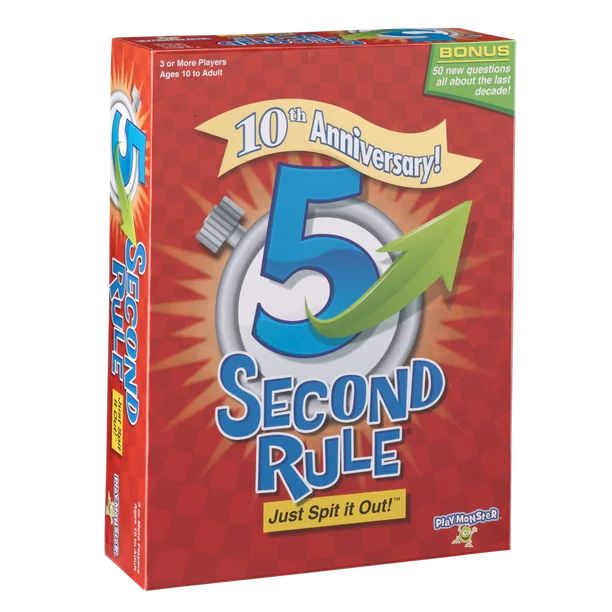 5 Second Rule Game 10th Anniversary Edition, Kids Game, Family Game - Walmart.com | Walmart (US)