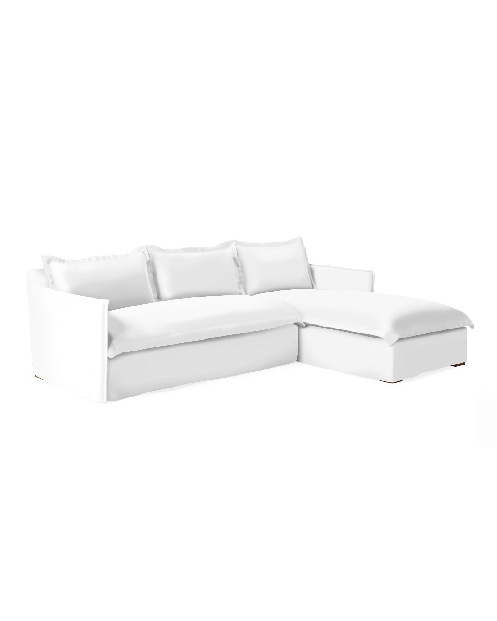 Beach House Slim Arm Chaise Sectional - Right-Facing | Serena and Lily