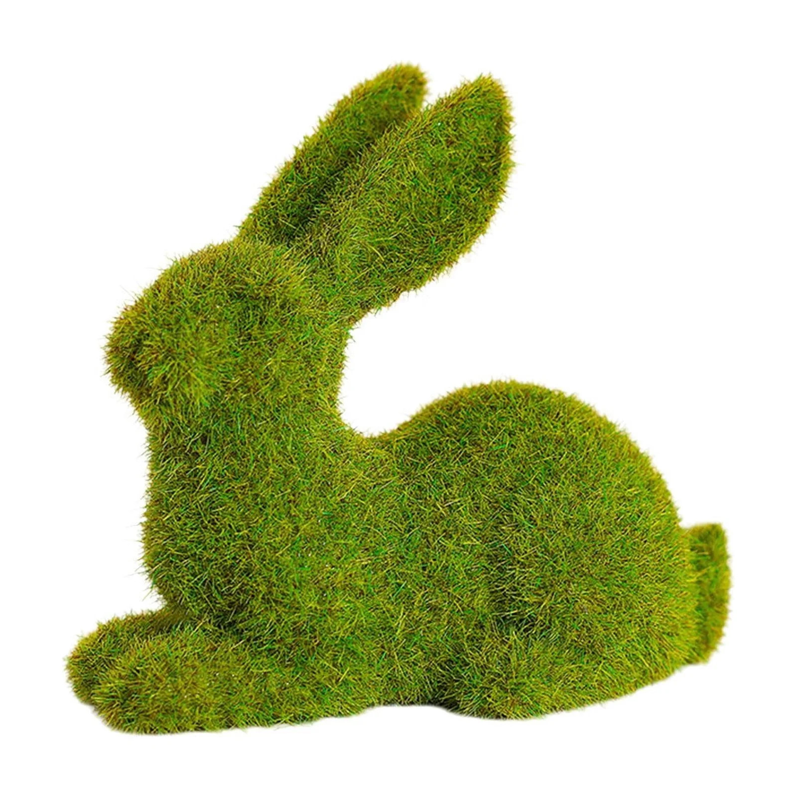 Virelaxpo Easter Flocked Bunny Garden Decor, Simulation Moss Rabbits in Lying Standing Sitting Po... | Walmart (US)