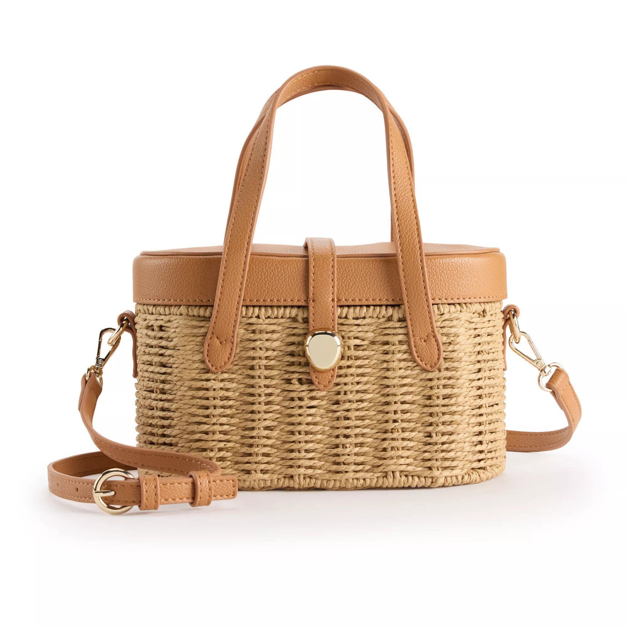 LC Lauren Conrad Tabitha Wicker Vanity Crossbody Bag | Kohl's