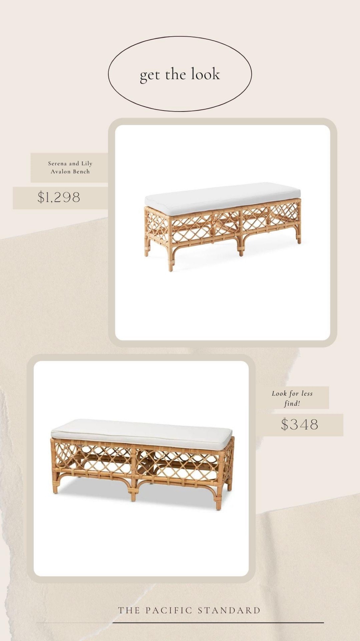 Daily Find #188 | Serena and Lily woven wicker rattan beachy with seat cushion - Avalon Bench #lookforless

*These go in/out of stock frequently! #competition #splurgevssave #getthelook

#LTKhome #LTKSeasonal #LTKstyletip