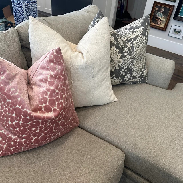 Mudcloth Pillow Cover, African Mud Cloth, ode Natural Mudcloth White Mudcloth Home Decor High End... | Etsy (US)