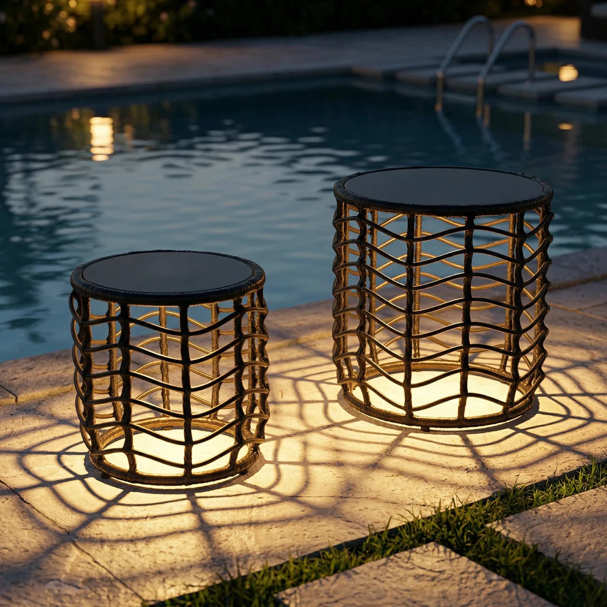 Lumweave 17.75" Brown Solar Powered Outdoor Floor Lamp | Wayfair North America