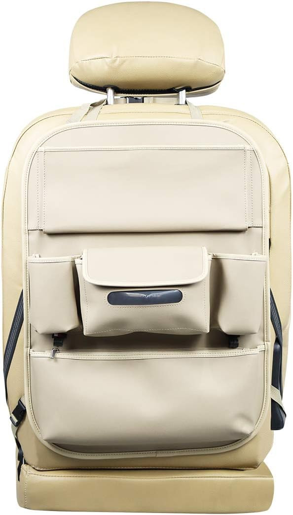 Viaviat Car Seat Organizers Waterproof Backseat Protector with Storage Pocket Large Leather Kick ... | Amazon (US)