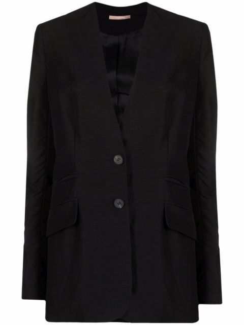 12 STOREEZ Collarless Tailored Blazer - Farfetch | Farfetch Global