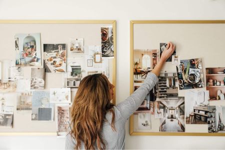 I recommend installing a pretty bulletin board in your home office and adding inspiration to it often. If you can dream it, you can do it. 

Vision board, pin board, bulletin board, office 

#LTKfindsunder100 #LTKstyletip #LTKhome