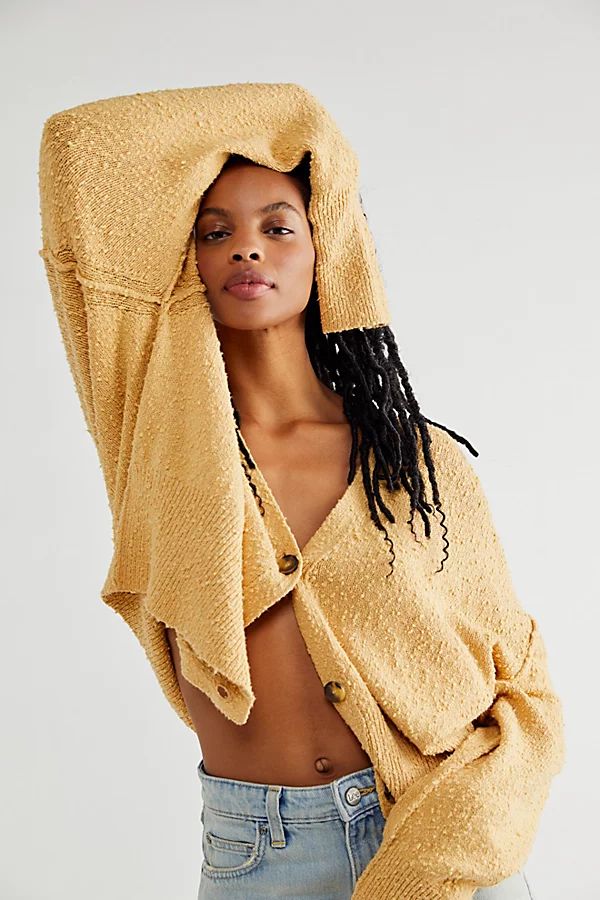 Found My Friend Cardi by Free People, Mustard Mist, XS | Free People (Global - UK&FR Excluded)