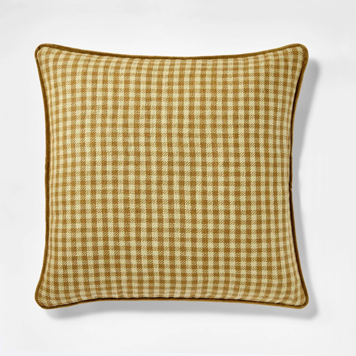 20"x20" Gingham and Velvet Reverse Throw Pillow - Threshold™ designed with Studio McGee | Target