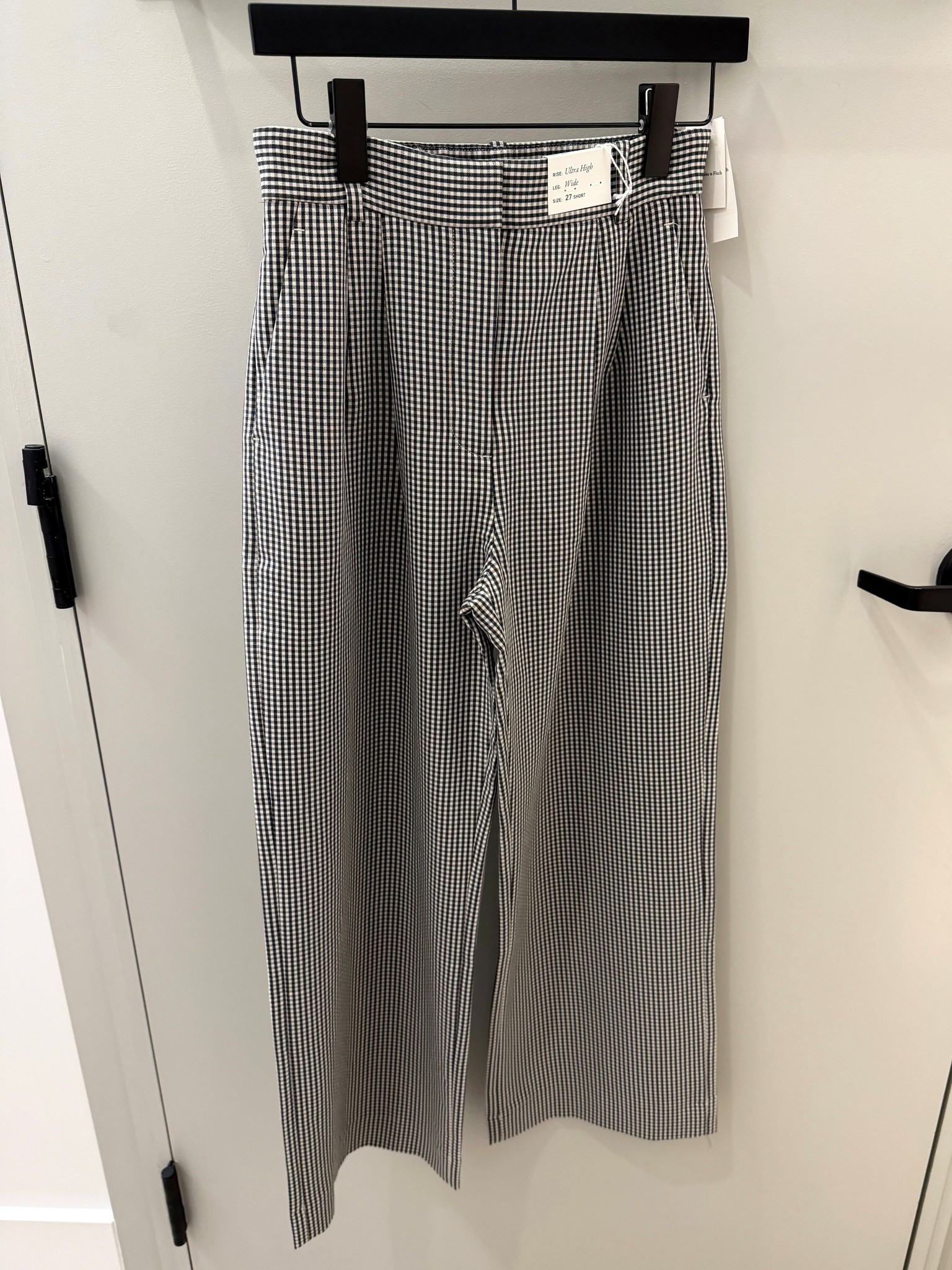 The A&F Sloane Tailored Wide Leg Pant in black gingham is the definition of classic-meets-comfort. 🖤 An ultra-high rise with soft pleating creates a beautifully tailored look, while the relaxed wide leg and partially elastic waistband keep it easy and wearable. 🤍 It’s available in multiple patterns (plus matching sets) for endless styling options!✨ #AbercrombieFitch #WideLegPants #ClassicStyle

#LTKSaleAlert #LTKootd #LTKPetite