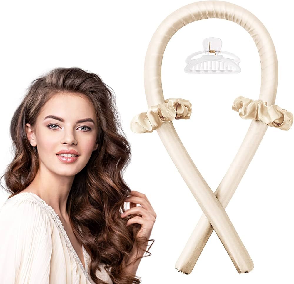 Heatless Curling Rod Headband, IENIN Heatless Hair Curler No Heat Hair Curlers to Sleep in Curl R... | Amazon (US)