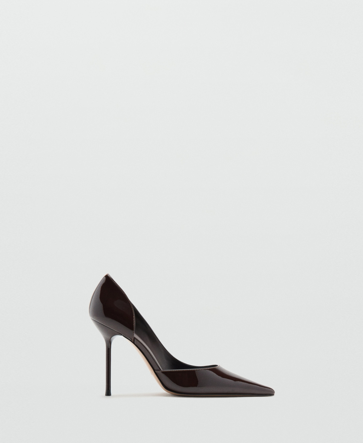Mango Women's Asymmetrical Patent Leather Court Shoes - Burgundy | Macy's