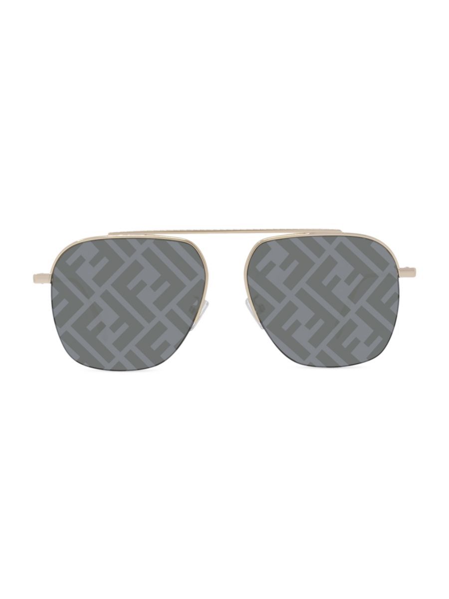 57MM Logo Pilot Sunglasses | Saks Fifth Avenue