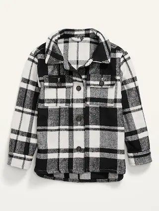 Plaid Textured Shacket for Girls | Old Navy (US)
