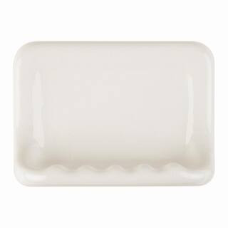 Daltile Bathroom Accessories White 4-3/4 in. x 6-3/8 in. Wall Mount Ceramic Soap Dish 0100BA7251P... | The Home Depot