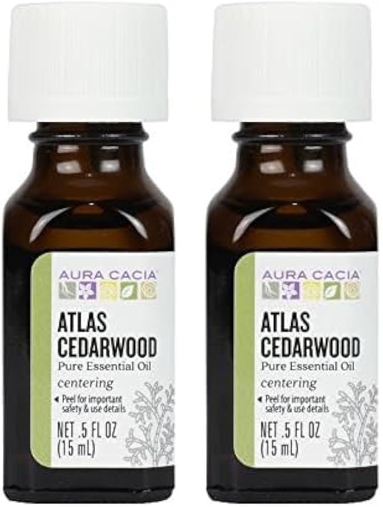 Aura Cacia Atlas Cedarwood Essential Oil | GC/MS Tested for Purity | 15ml (0.5 fl. oz.) (Pack of ... | Amazon (US)