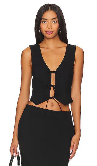 Tia Vest in Black | Revolve Clothing (Global)