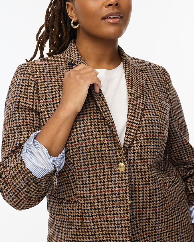 Wool-blend schoolboy blazer in houndstooth | J.Crew Factory