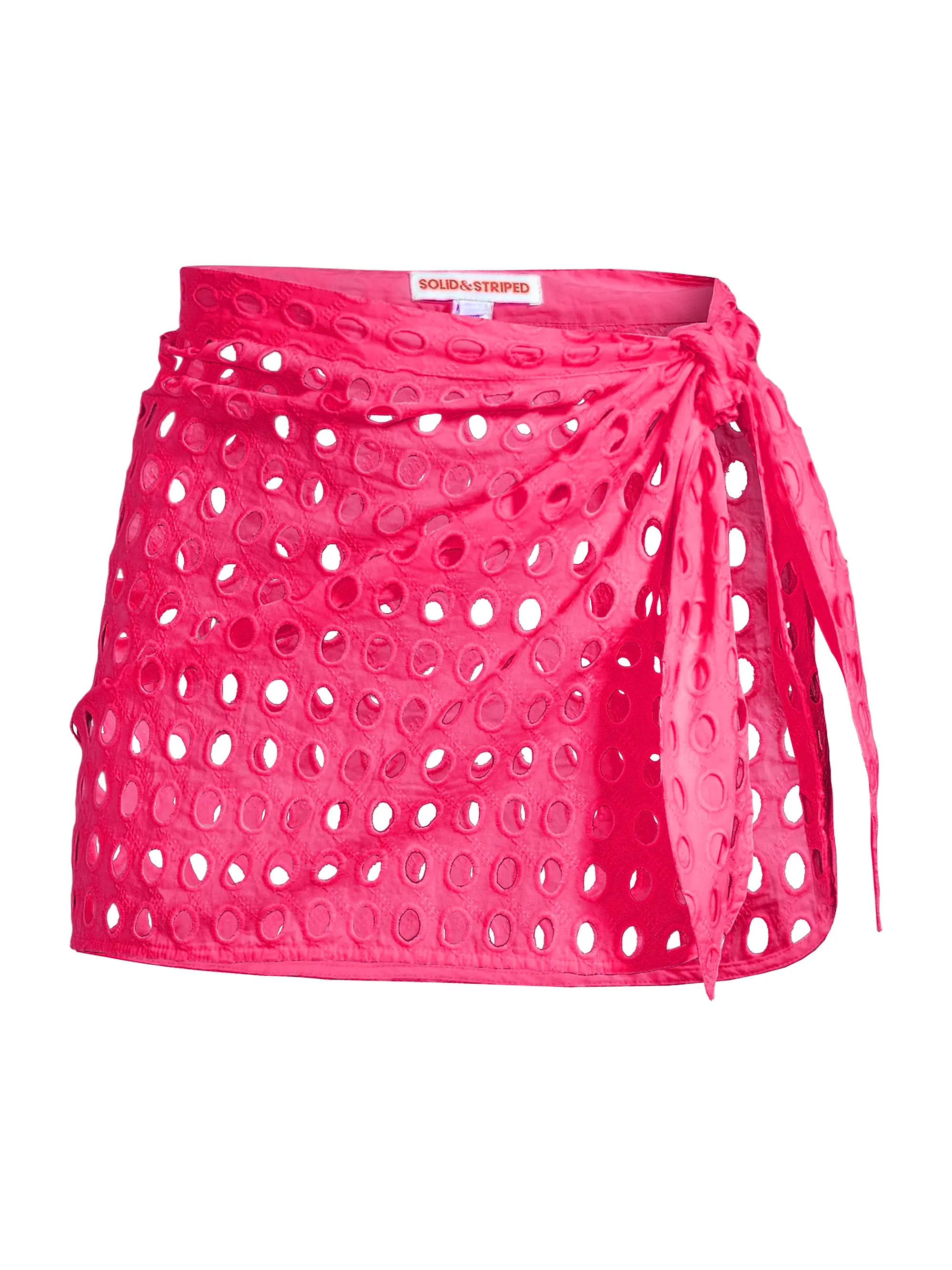 Solid & StripedThe Mini Wrap Cotton Eyelet Pareo | Saks Fifth Avenue