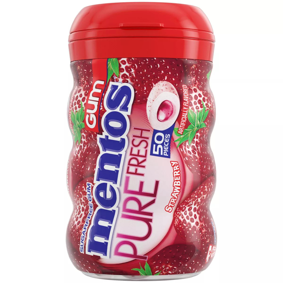 Mentos Strawberry Gum Bottle - 50ct | Target