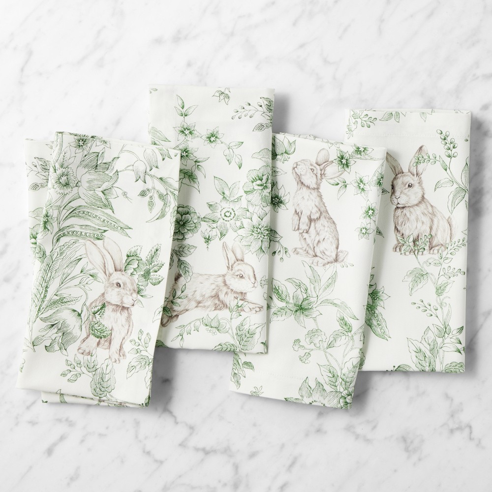Bunny Toile Napkins, Set of 4 | Williams-Sonoma