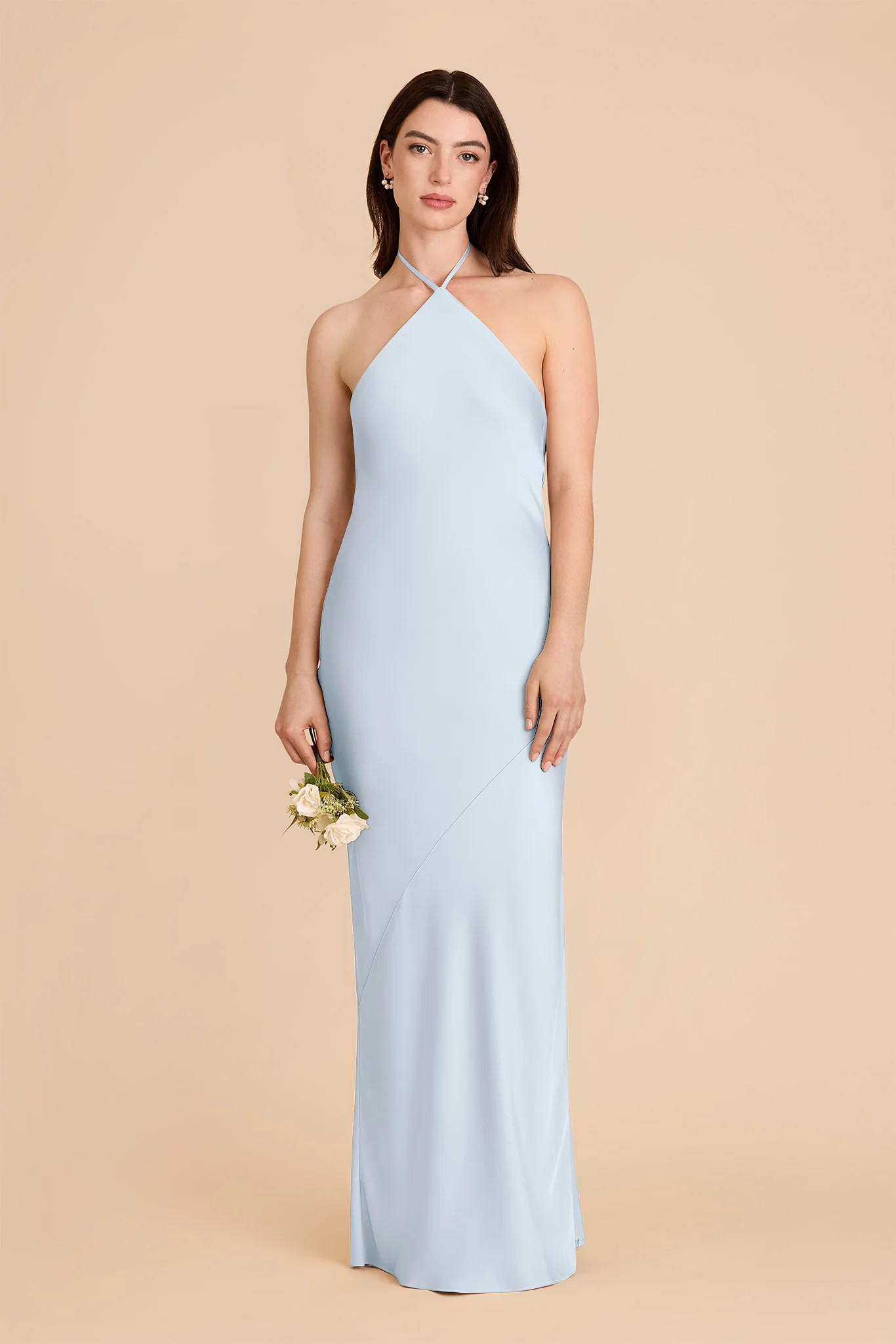 Ariel Matte Satin Dress - Mist Blue | Birdy Grey | Birdy Grey