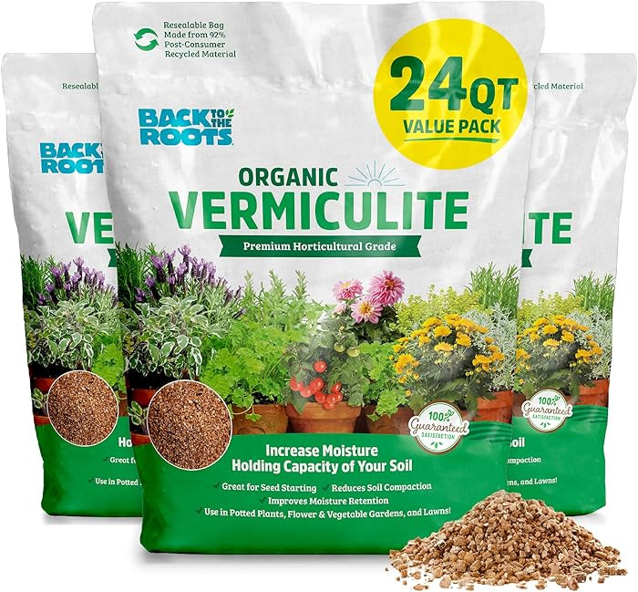 Back to The Roots 100% Organic Vermiculite (24 qt Value Pack) | Made in The USA | Premium Nutriti... | Amazon (US)