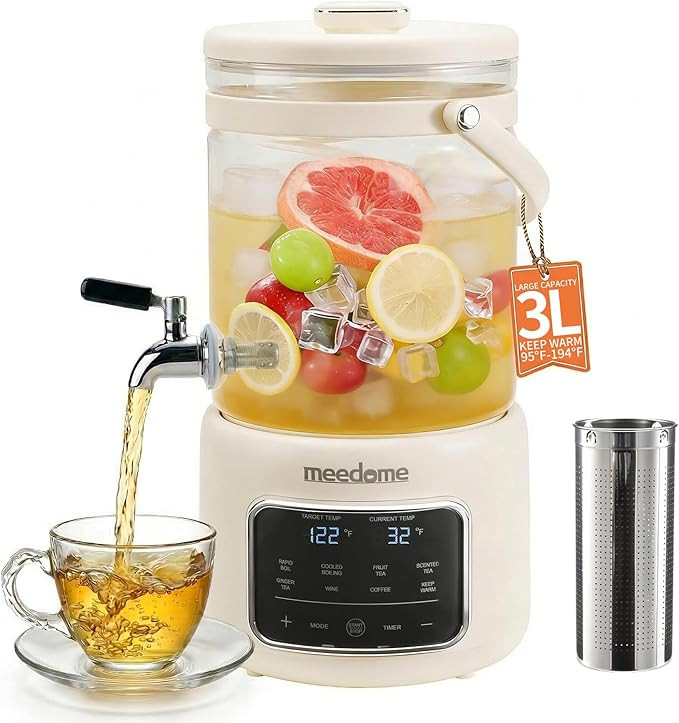 3L Electric Kettle & Beverage Dispenser with Infuser, Spigot - All-in-One Health Pot for Iced Tea... | Amazon (US)