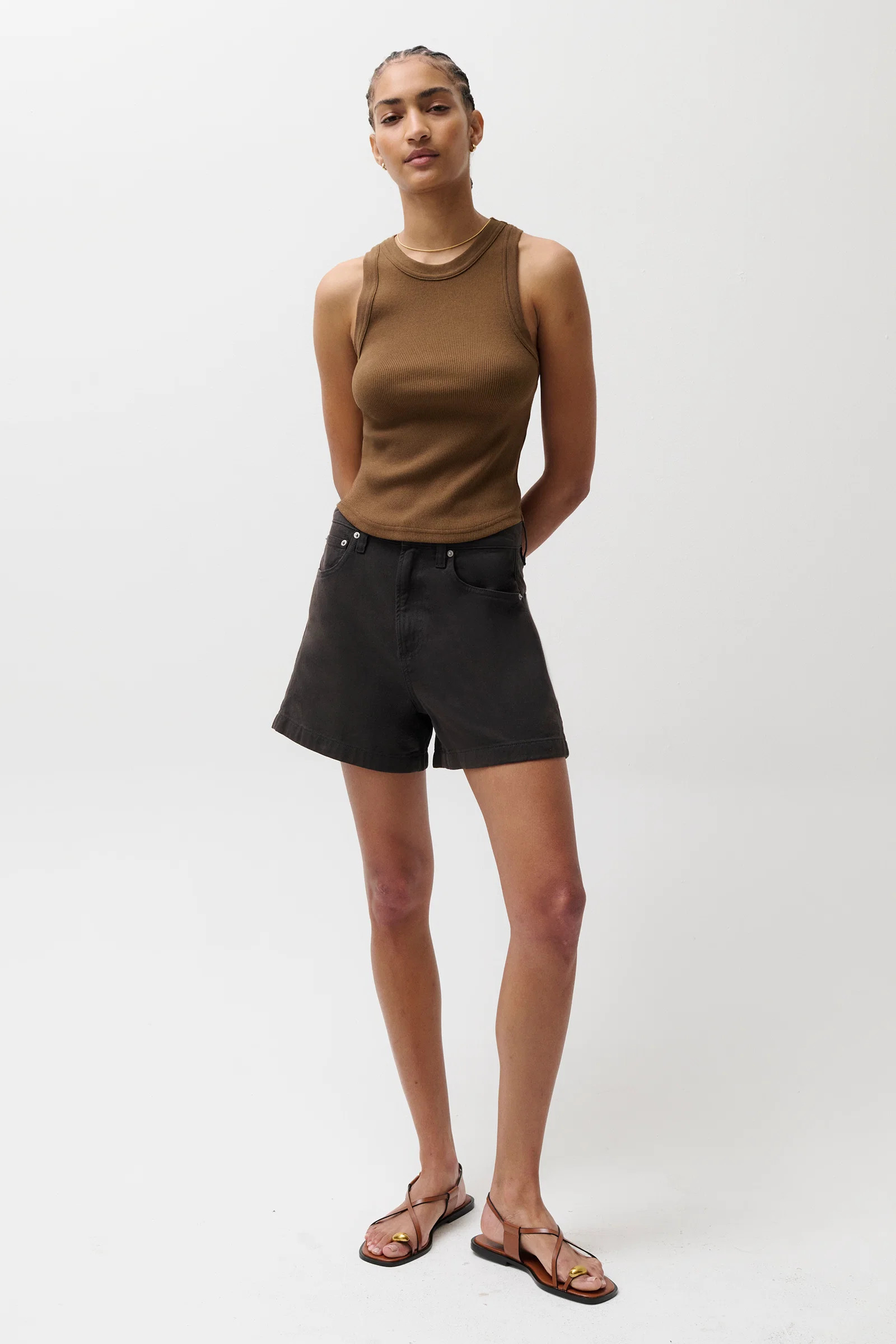 Kimora High Rise Linen Short - Bristol Black | Pistola Denim