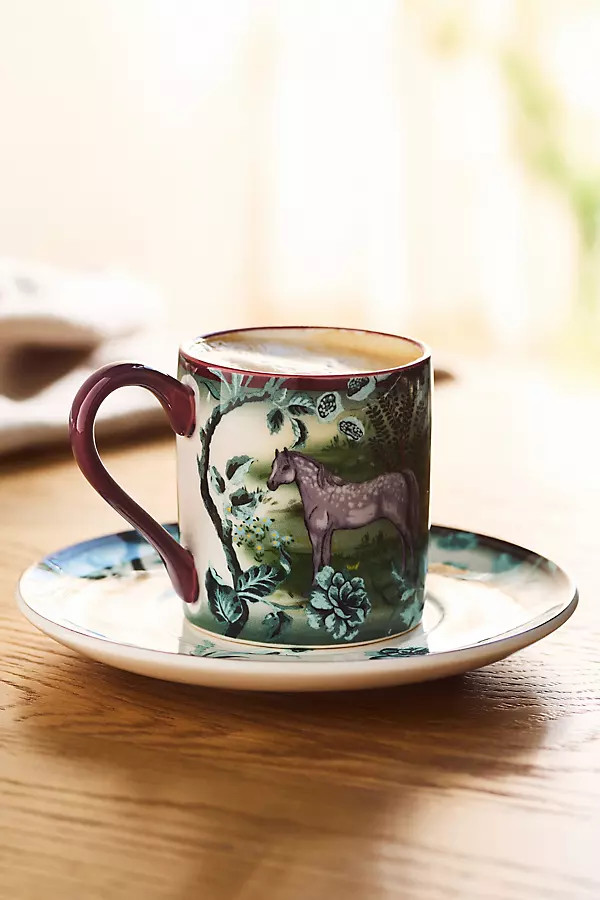 Portobello Stoneware Espresso Cup & Saucer | Anthropologie (US)