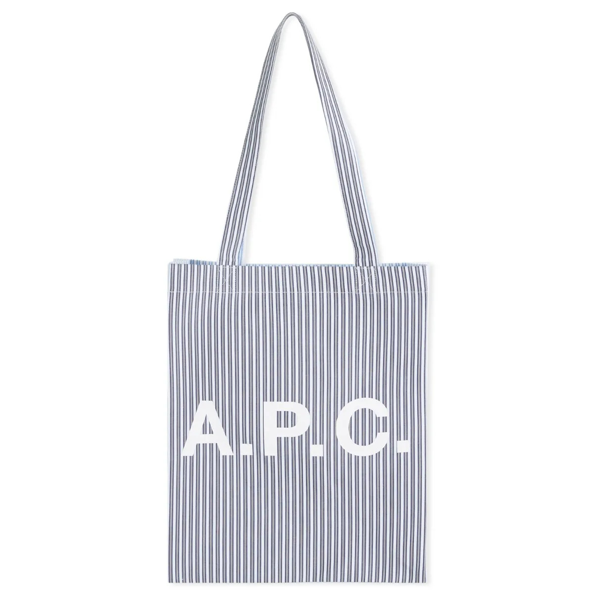 A.P.C. Men's Lou Tote Blue Pinstripe | END. Clothing