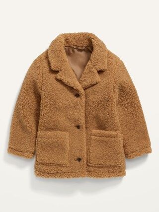 Sherpa Button-Front Coat for Toddler Girls | Old Navy (CA)