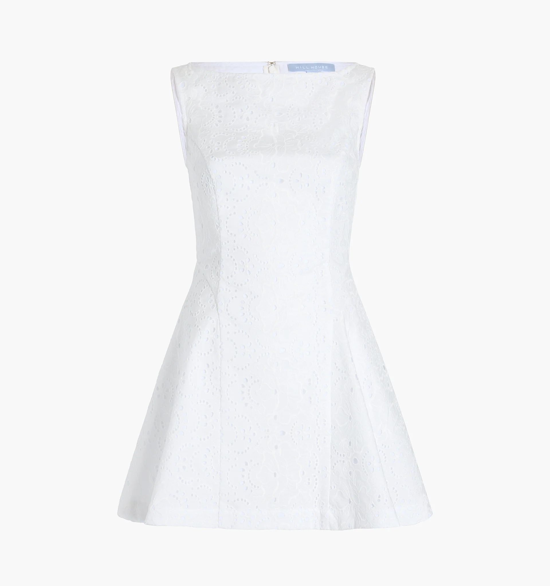 The Sutton Dress - White Broderie Anglaise | Hill House Home