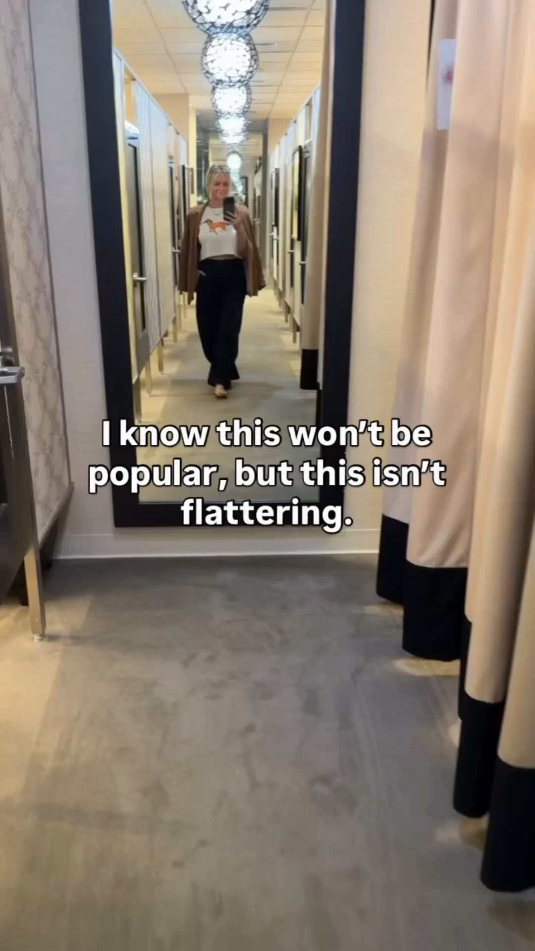 I know this feels counterintuitive — but longer, shapeless tops usually do the opposite of what you want them to do.