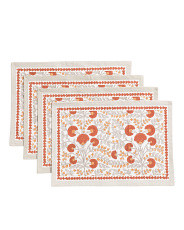 Set Of 4 Cotton Floral Printed Placemats | TJ Maxx
