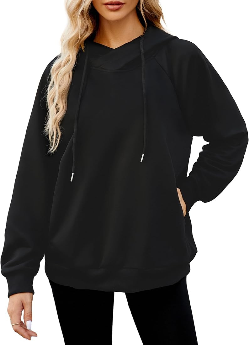 Womens Oversized Sweatshirt 2023 Long Sleeve Hoodies Workout Athletic Pullover Fall Outfits with ... | Amazon (US)