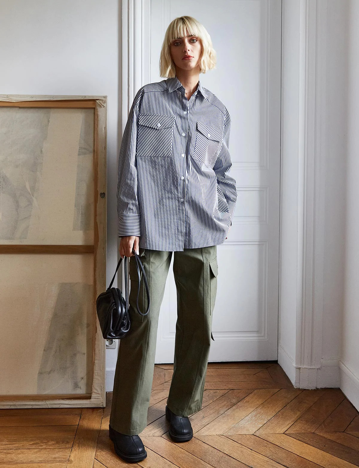 Stripe Oversize Pocket Shirt | Pixie Market