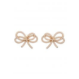 Full Pearl Bowknot Earrings | Chicwish