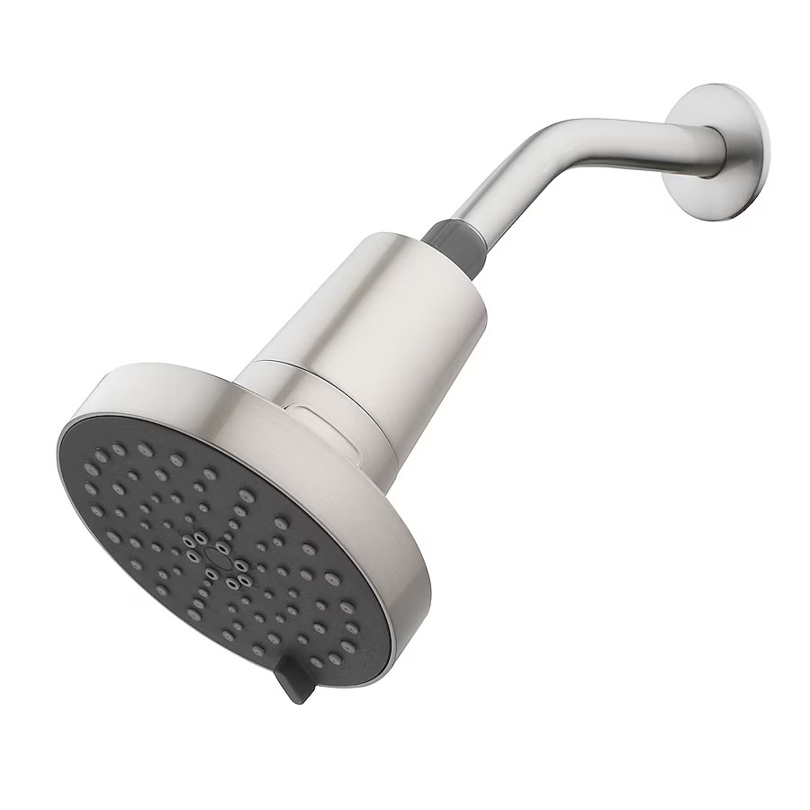 allen + roth Lillian 4 -Spray Brushed Nickel 6-in Round Filtered Shower Head 1.8 GPM | Lowe's