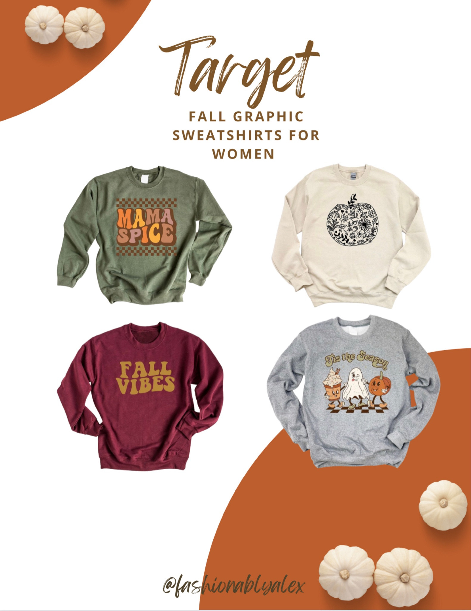 Fall sweatshirts from Target and all under $40! 

#LTKSeasonal #LTKmidsize #LTKunder50