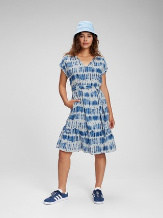 Tiered V-Neck Dress | Gap Factory