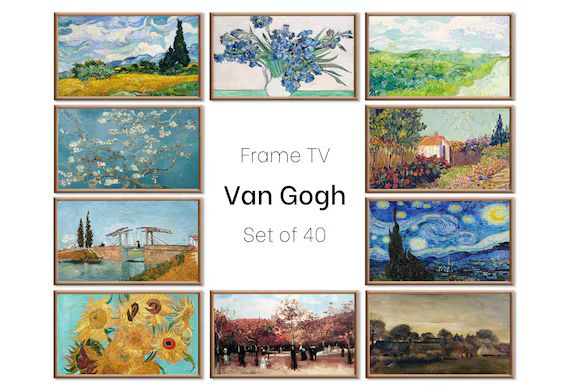 Set of 40 Samsung Frame TV 4K Art. Ultimate Van Gogh Famous - Etsy | Etsy (US)