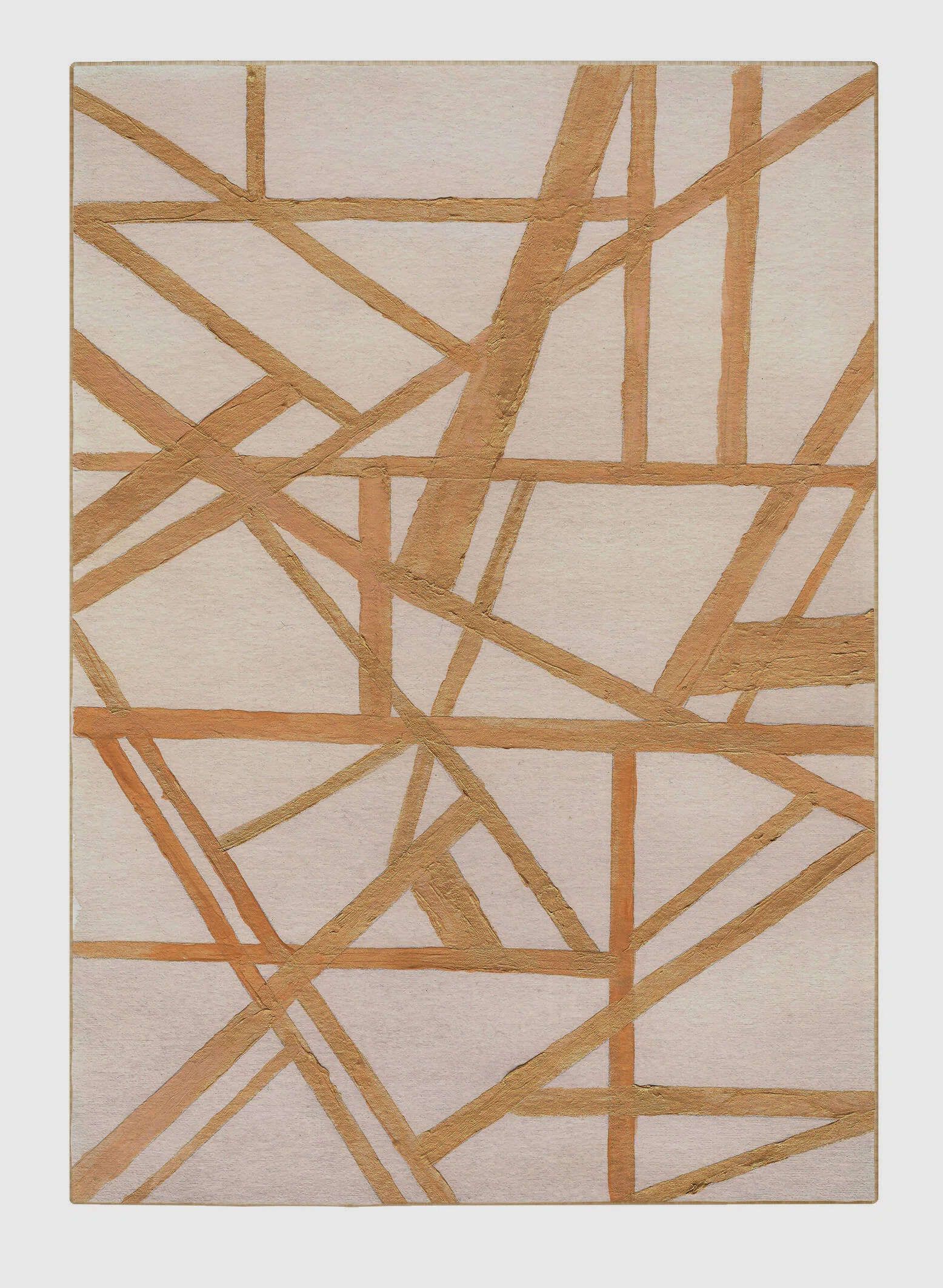 Evalynn Abstract Machine Woven Chenille/Polyester Area Rug in Gold | Wayfair North America