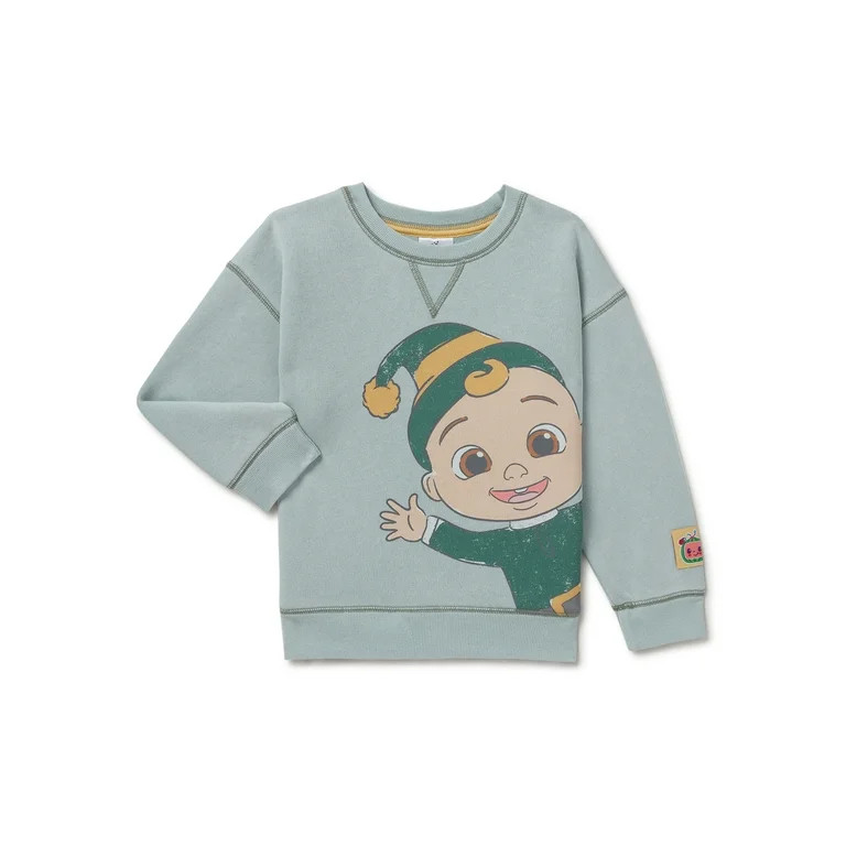CoComelon Baby and Toddler Girl Holiday Crewneck Sweatshirt, Sizes 12 Months-5T - Walmart.com | Walmart (US)