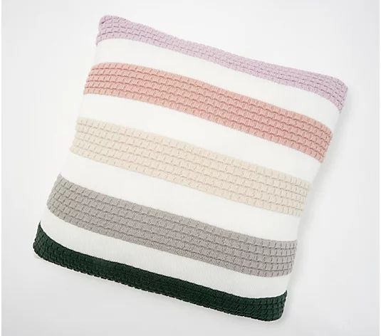 Farm to Home Rainbow Knit 18" x 18" Throw Pillow | QVC