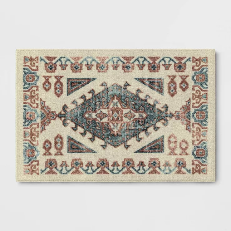Albany Double Diamond Center Medallion Persian Style Rug - Threshold™ | Target
