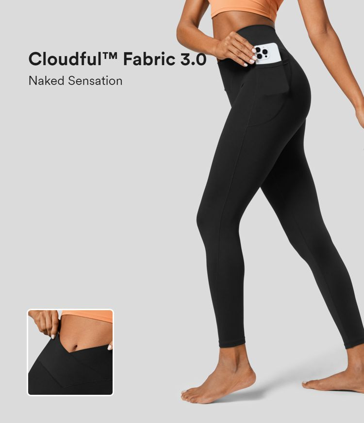 Women’s Everyday Cloudful™ Fabric 3.0 Crossover Pocket Plain Leggings - Halara | HALARA