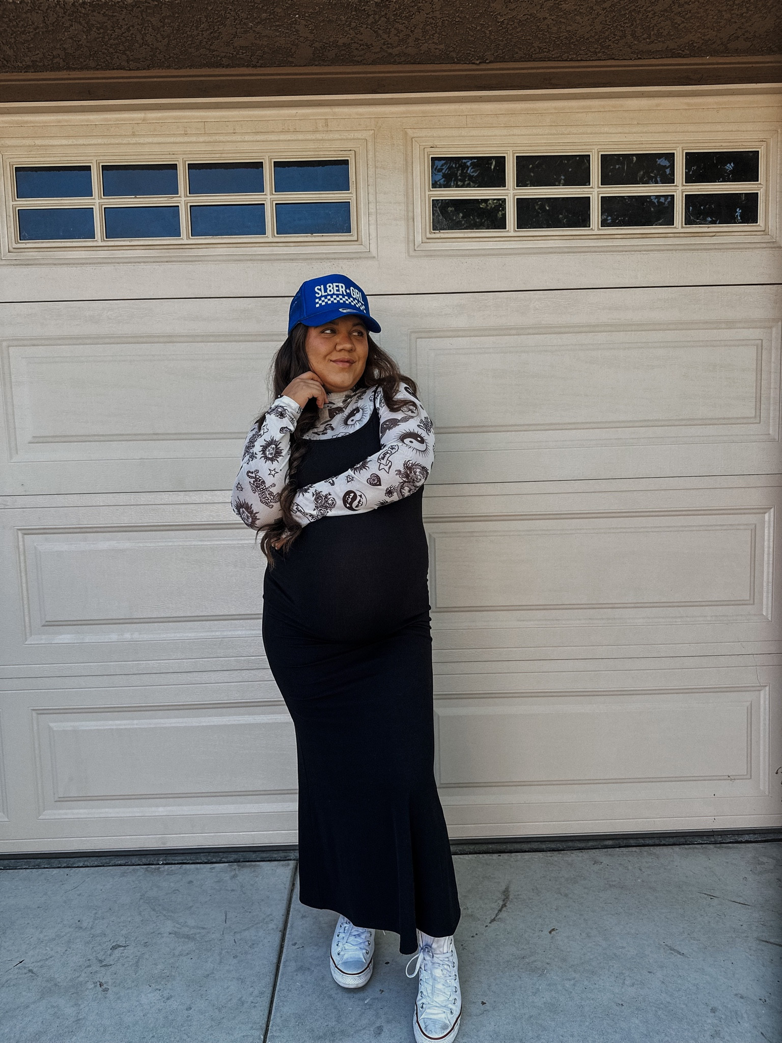 Bump friendly outfit that isn’t maternity. So comfy and I’m just a little obsessed 

trucker hats slater vintage slater girl bodysuit mesh maxi dress pregnant bump friendly little black dress LBD

#LTKStyleTip #LTKFindsUnder50 #LTKBump
